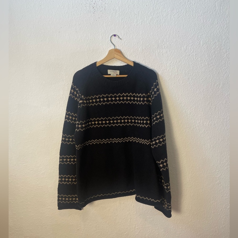 Vintage J. Crew handknit 100% lambs wool size XL